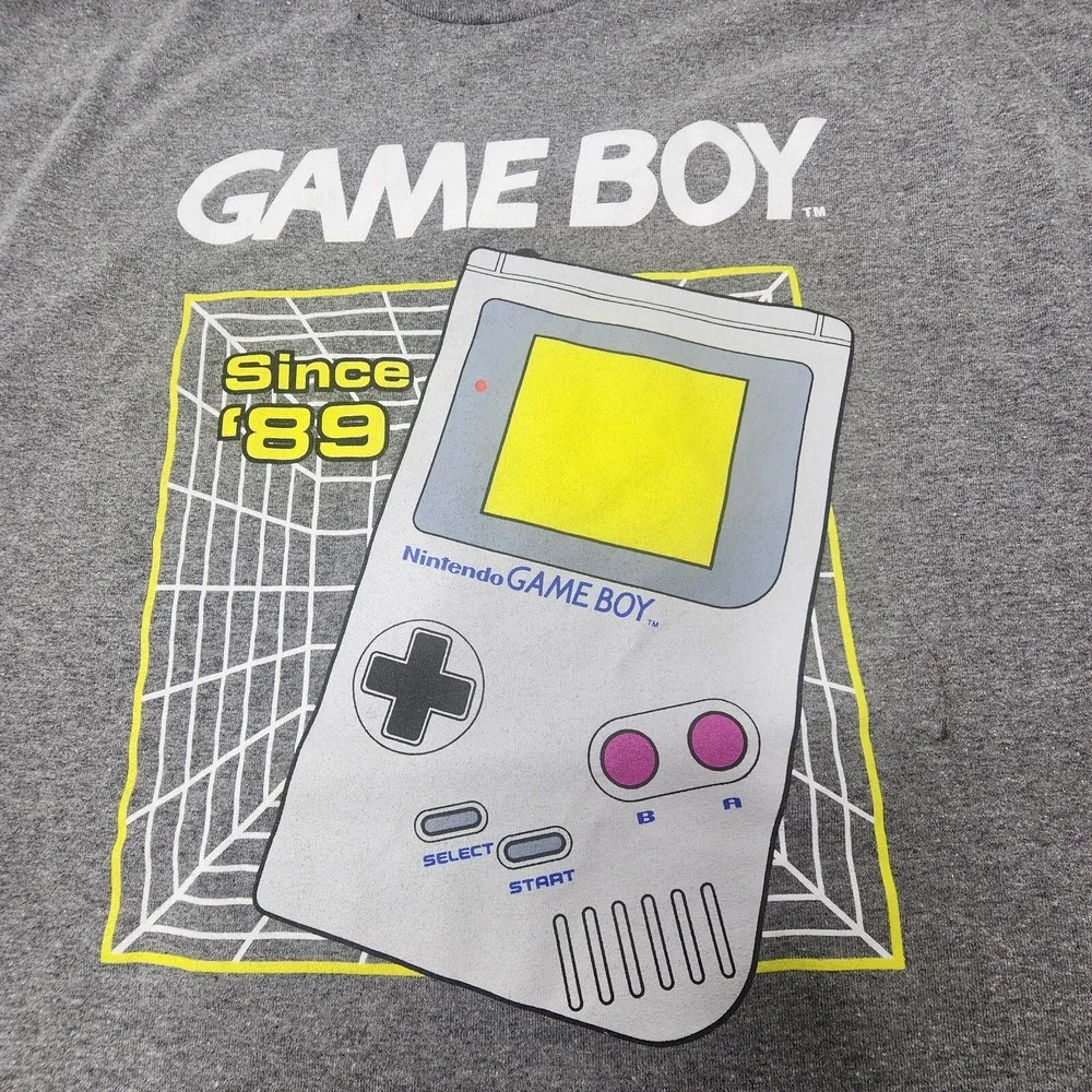 Nintendo Game Boy Retro Hand Held Since '89 Size X-Large XL Gray T-Shirt